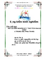 (SKKN HAY NHẤT) một số KINH NGHIệM dạy “THể TíCH khối đa DIệN“ 