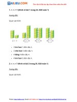 Tải Giải bài tập Toán lớp 1 trang 24: Lớn hơn, dấu >. Bé hơn, dấu <. Bằng nhau, dấu = - sách Cánh Di...