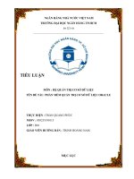 TIỂU LUẬN môn  hệ QUẢN TRỊ cơ sở dữ LIỆU tên đề tài  PHẦN mềm QUẢN TRỊ cơ sở dữ LIỆU ORACLE 