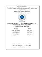 TIỂU LUẬN tên đề tài PHÁP LUẬT hôn NHÂN và GIA ĐÌNH VIỆT NAM về CHẤM dứt hôn NHÂN 