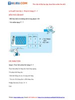 Tải Tổng hợp lý thuyết Toán lớp 1: Phép trừ dạng 17 - 7 (đầy đủ)