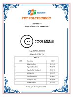 ASSIGNMENT NHẬP môn DIGITAL MARKETING CEO coolmate  là sự kết hợp của “cool” và “mate” 