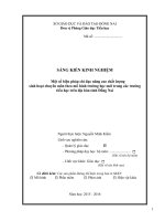 (SKKN HAY NHẤT) biện pháp nâng cao chất lượng sinh hoạt chuyên môn theo mô hình trường học mới trong các trường tiểu học trên địa bàn tỉnh đồng nai 