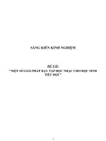 (SKKN HAY NHẤT) một số giải pháp dạy tập đọc nhạc cho học sinh tiểu học 