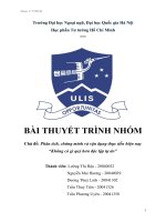 BÀI THUYẾT TRÌNH NHÓM Chủ đề: Phân tích, chứng minh và vận dụng thực tiễn hiện nay “Không có gì quý hơn độc lập tự do”