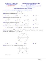 Đề thi tuyển sinh toán 10 cần THƠ  