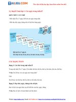 Tải Tổng hợp lý thuyết Toán lớp 1: Các ngày trong tuần lễ (đầy đủ)