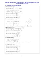 PHƯƠNG TRÌNH LƯỢNG GIÁC CƠ BẢN VÀ PHƯƠNG TRÌNH BẬC NHẤT VỚI MỘT HÀM SỐ LƯỢNG GIÁC