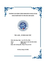 TIỂU LUẬN kĩ NĂNG GIAO TIẾP kỹ năng giao tiếp ứng xử trong doanh nghiệp giao tiếp ứng xử trong nội bộ doanh nghiệp 