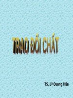 TRAO ĐỔI CHẤT