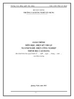 Giáo trình điện kỹ thuật (nghề điện công nghiệp   cao đẳng) 
