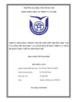 Những khó khăn trong chuyển đổi môi trường học tập của sinh viên đại học và lập kế hoạch phát triển cá nhân để khắc phục những khó khăn đó 