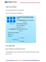 Tải Tổng hợp lý thuyết Toán lớp 2: Phép chia (đầy đủ)