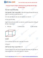 Tải Giải Toán 3 Bài 21: Khối lập phương, khối hộp hình chữ nhật trang 63, 64 Kết nối tri thức