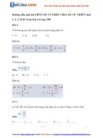 Tải Giải toán lớp 4 trang 108 SGK tập 1: Phân số và phép chia số tự nhiên