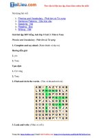 Tải Giải SBT Tiếng Anh 3 Unit 3: This is Tony