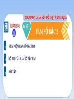 Bài giảng môn Toán 10 bài 16: Hàm số bậc hai