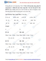 Tải Giải Toán 3 Bài 2: Ôn tập phép cộng, phép trừ trong phạm vi 1000 trang 9, 10 Kết nối tri thức