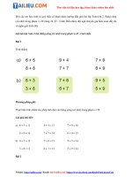 Tải Giải sách giáo khoa Toán lớp 2 Bài: Bảng cộng (có nhớ) trong phạm vi 20 trang 24, 25 - sách Cánh...