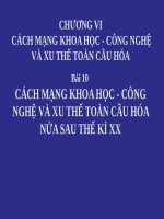 CÁCH MẠNG KHOA HỌC - CÔNG NGHỆ VÀ XU THẾ TOÀN CẦU HÓA NỬA SAU THẾ KỈ XX