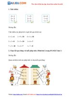 Tải Giải bài tập Toán lớp 1 trang 49: Phép cộng trong phạm vi 10 (tiếp theo) - sách Cánh Diều