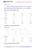 Tải Giải VBT Toán lớp 1 Tập 2 trang 52, 53 Bài 64: Phép trừ dạng 27 – 4, 63 – 40 - Cánh Diều