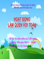 Đề tài: So sánh chiều cao 3 đối tượng Lứa tuổi: Mẫu giáo Nhỡ (4 – 5 tuổi)