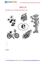 Tải Giải VBT Tiếng Việt 1 Bài 1: e trang 2 Tập 1