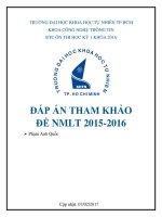 ĐÁP ÁN THAM KHẢO ĐỀ NHẬP MÔN LẬP TRÌNH