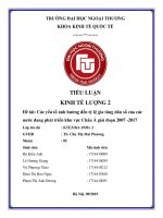 tiểu luận kinh tế lượng 2 các yếu tố ảnh hƣởng đến tỷ lệ gia tăng dân số của các nƣớc đang phát triển khu vực châu á giai đoạn 2007 – 2017 