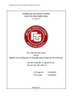 (Tiểu luận FTU) ảnh hưởng của nợ công tới tăng trưởng kinh tế việt nam 