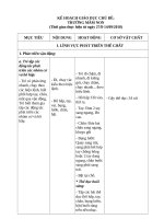 KẾ HOẠCH GIÁO dục CHỦ đề 