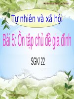 tnxh bài 5 ôn tập chủ đề gia đình 