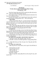 KẾ HOẠCH CHĂM sóc KHU DI TÍCH LỊCH sử địa PHƯƠNG 