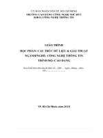 Giáo trình Cấu trúc dữ liệu và giải thuật Công nghệ thông tin