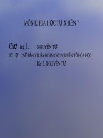 Bài giảng môn Khoa học tự nhiên lớp 7 bài 2 sách Kết nối tri thức: Nguyên tử