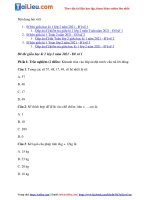 Tải Bộ 3 đề thi giữa kì 1 lớp 2 môn Toán năm 2021 (Có đáp án)