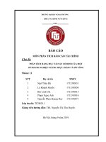 (Tiểu luận FTU) PHÂN TÍCH HẠNG mục tài sản cố ĐỊNH của một số DOANH NGHIỆP NGÀNH THỰC PHẨM và đồ UỐNG 