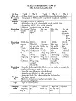 TUẦN 20 các LOẠI QUẢ bé THÍCH 