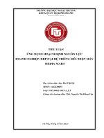 (Tiểu luận FTU) ỨNG DỤNG HOẠCH ĐỊNH NGUỒN lực DOANH NGHIỆP (ERP)TẠI hệ THỐNG SIÊU điện máy MEDIA MART 