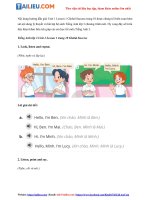 Tải Tiếng Anh lớp 3 Unit 1 Lesson 1 trang 10 Global Success Kết nối tri thức