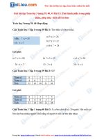 Tải Giải Toán 3 Bài 13: Tìm thành phần trong phép nhân, phép chia trang 39 - 41 Kết nối tri thức