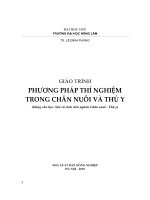 Giáo trình phương pháp thí nghiệm trong chăn nuôi và thú y 