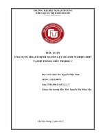 (Tiểu luận FTU) ỨNG DỤNG HOẠCH ĐỊNH NGUỒN lực DOANH NGHIỆP (ERP) tại hệ THỐNG SIÊU THỊ BIG c 