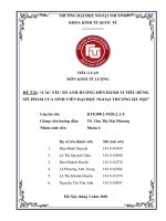 tiểu luận kinh tế lượng sử DỤNG mô HÌNH hồi QUY để ĐÁNH GIÁ các yếu tố ẢNH HƯỞNG đến HÀNH VI TIÊU DÙNG mỹ PHẨM của SINH VIÊN đại học NGOẠI THƯƠNG 