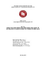 (Tiểu luận FTU) phân tích hợp đồng mua bán hàng hóa quốc tế số SMJ HDTL e 046919 ngày 02 tháng 05 năm 2019 