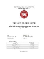 (Tiểu luận FTU) báo cáo phân tích ngành dệt may việt nam giai đoạn 2010 2017 
