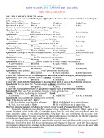  de thi giua HK1 TIENG ANH 11 nam 2022 2023 de 1 