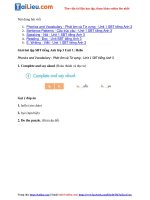 Tải Giải SBT Tiếng Anh 3 Unit 1: Hello chính xác nhất