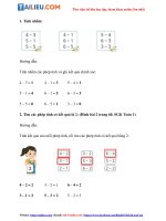Tải Giải bài tập Toán lớp 1 trang 60: Phép trừ trong phạm vi 6 (tiếp theo) - sách Cánh Diều